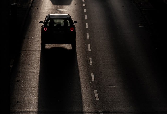 auto na silnici